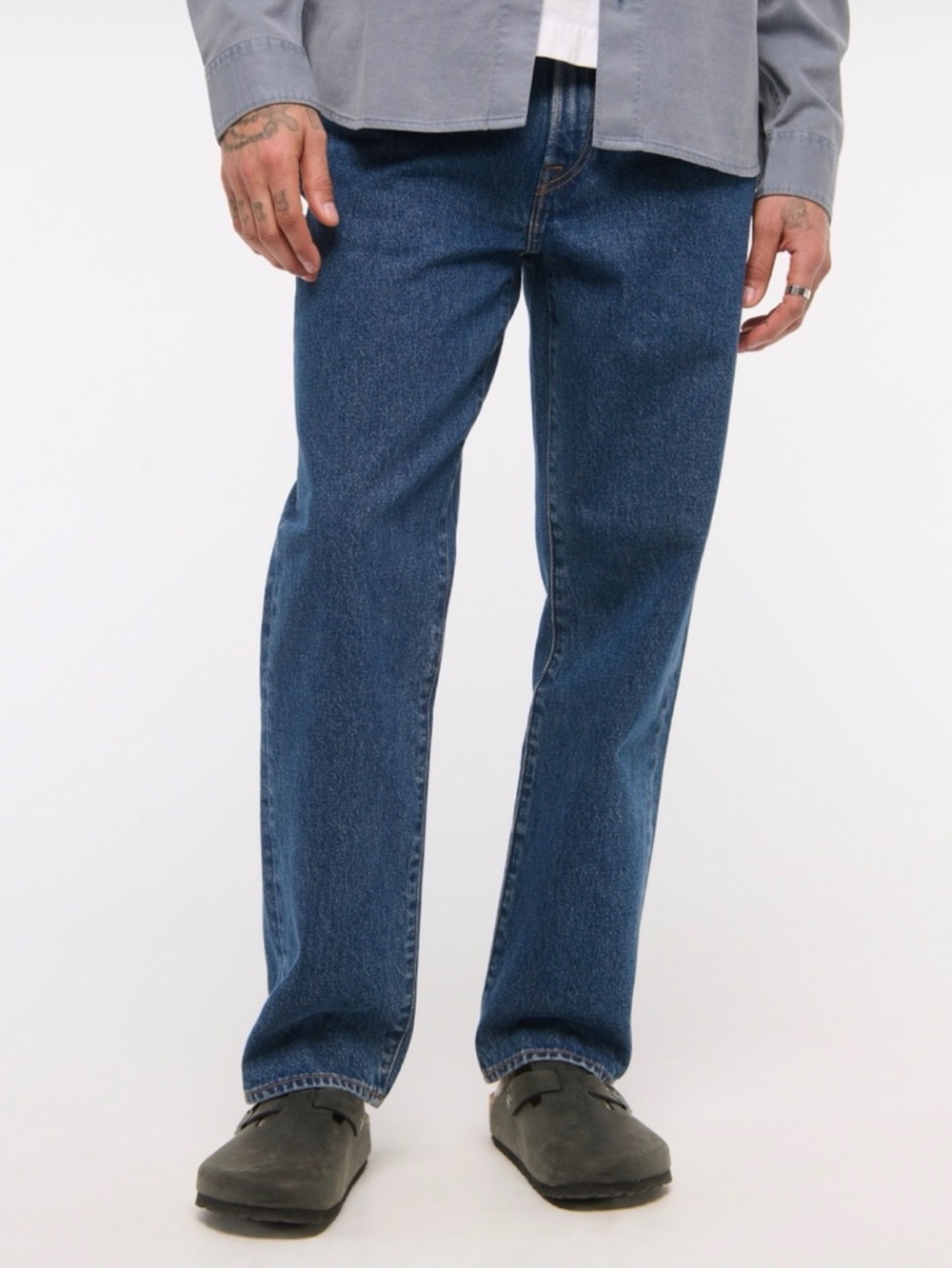 Abercrombie & Fitch Men’s 32/28 Straight-Leg Denim Jeans - Blue